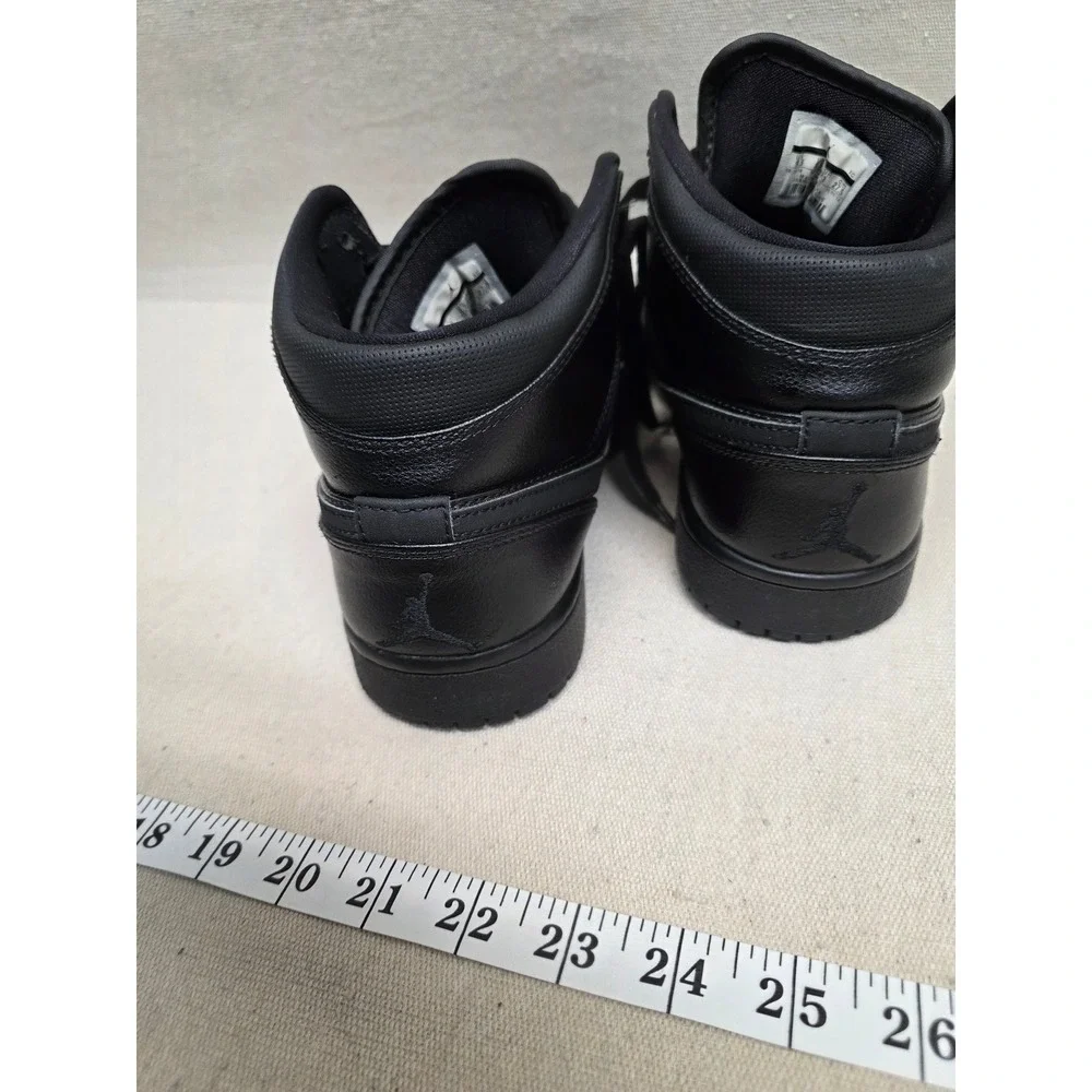 Nike Air Jordan 1‎ Mid Triple Black Mens Size 9.5 Sneakers 554724-030 2014